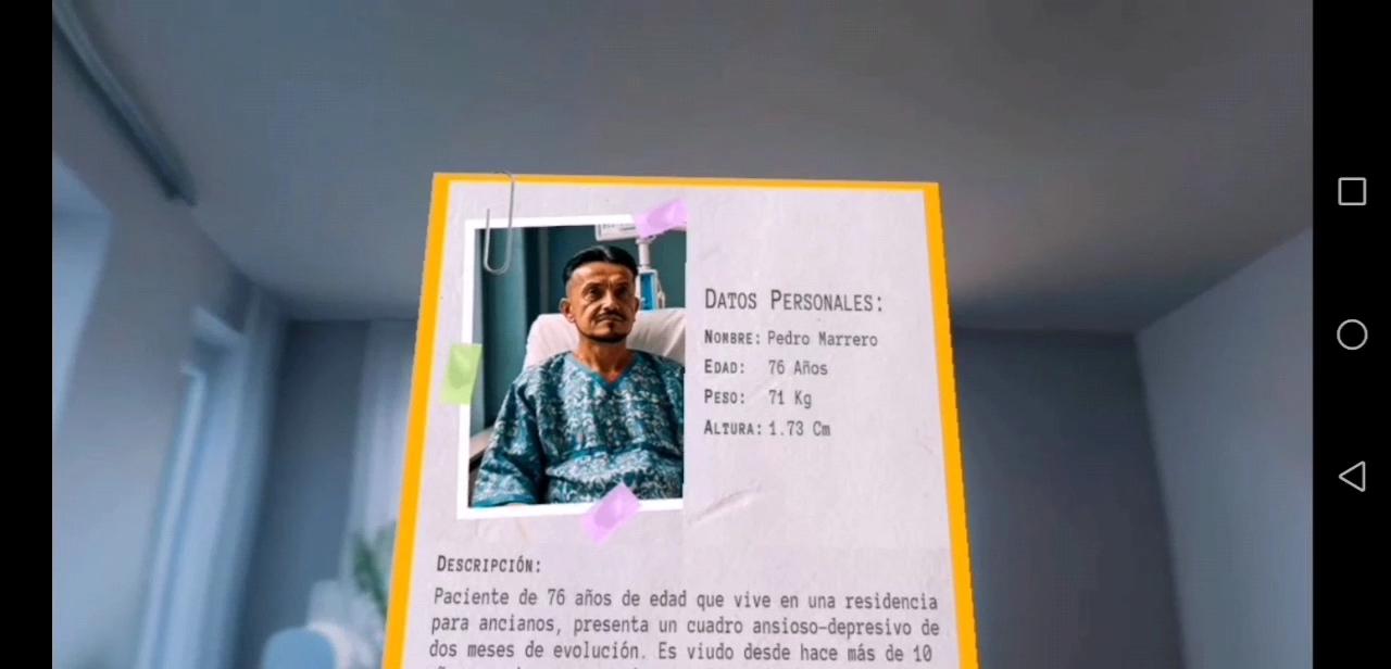 Atención en RV de un Adulto Mayor con Depresión